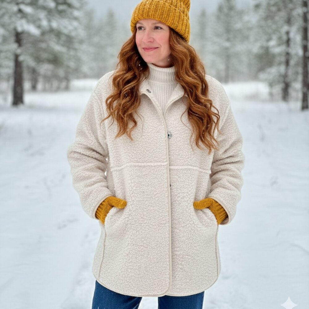 NWT Dylan Amber Coat in Natural (Reversible)